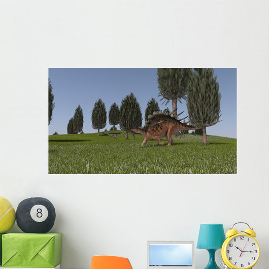 Kentrosaurus and Coelophysis Walking Wall Decal