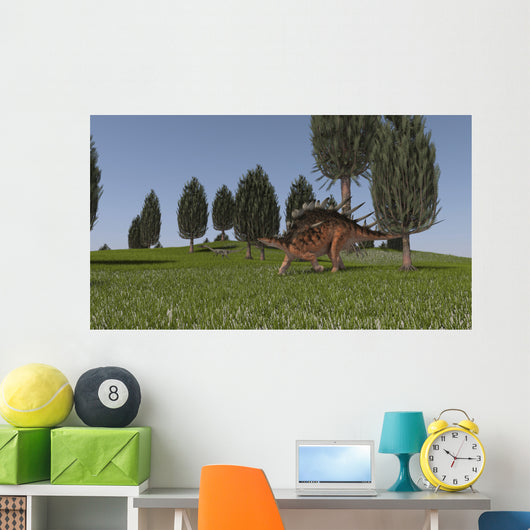 Kentrosaurus and Coelophysis Walking Wall Decal
