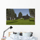 Triceratops Walking across Grassy Wall Decal Design 4