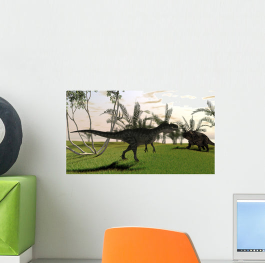Confrontation between Monolophosaurus and Wall Decal