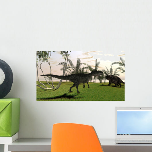 Confrontation between Monolophosaurus and Wall Decal