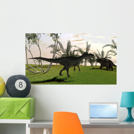 Confrontation between Monolophosaurus and Wall Decal