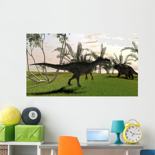 Confrontation between Monolophosaurus and Wall Decal