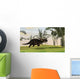 Brown Einiosaurus Walking Field Wall Decal Design 14