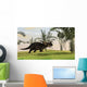 Brown Einiosaurus Walking Field Wall Decal Design 14