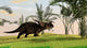 Brown Einiosaurus Walking Field Wall Decal Design 14