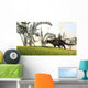 Brown Einiosaurus Walking Field Wall Decal Design 13