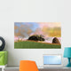Triceratops Walking across Grassy Wall Decal Design 3