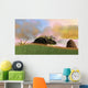Triceratops Walking across Grassy Wall Decal Design 3