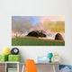 Triceratops Walking across Grassy Wall Decal Design 3