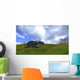 Triceratops Walking across Prehistoric Wall Decal