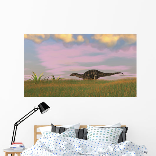 Dicraeosaurus Walking across Prehistoric Wall Decal Design 6