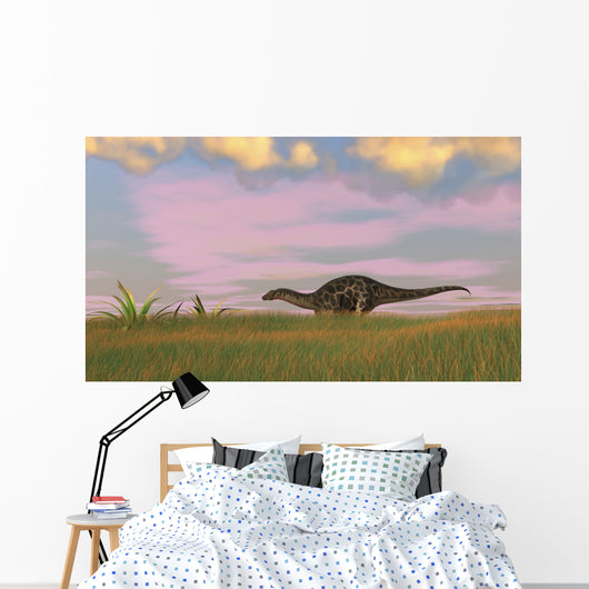 Dicraeosaurus Walking across Prehistoric Wall Decal Design 6