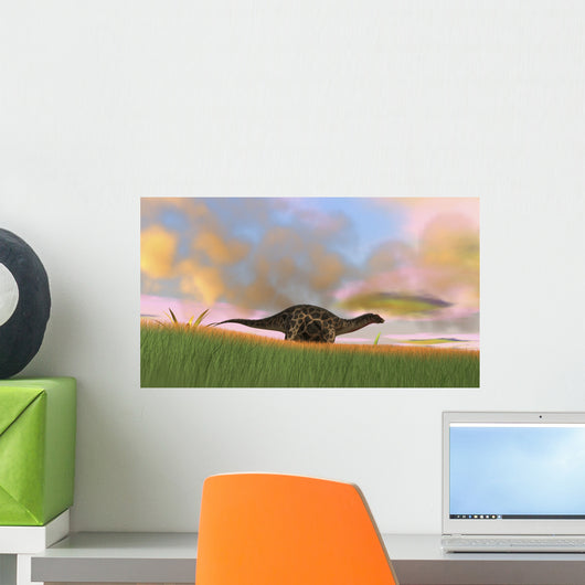 Dicraeosaurus Walking across Prehistoric Wall Decal Design 4