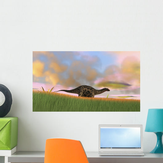 Dicraeosaurus Walking across Prehistoric Wall Decal Design 4