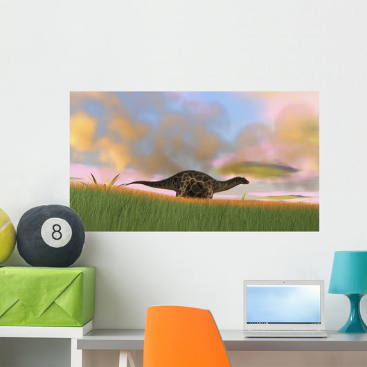 Dicraeosaurus Walking across Prehistoric Wall Decal Design 4