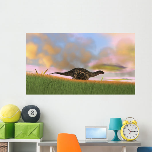 Dicraeosaurus Walking across Prehistoric Wall Decal Design 4