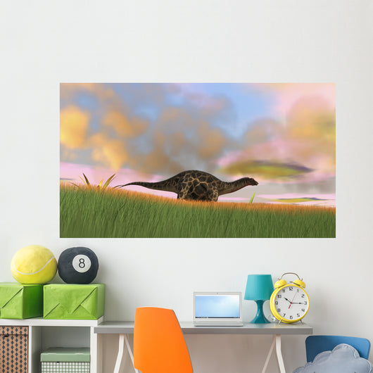 Dicraeosaurus Walking across Prehistoric Wall Decal Design 4