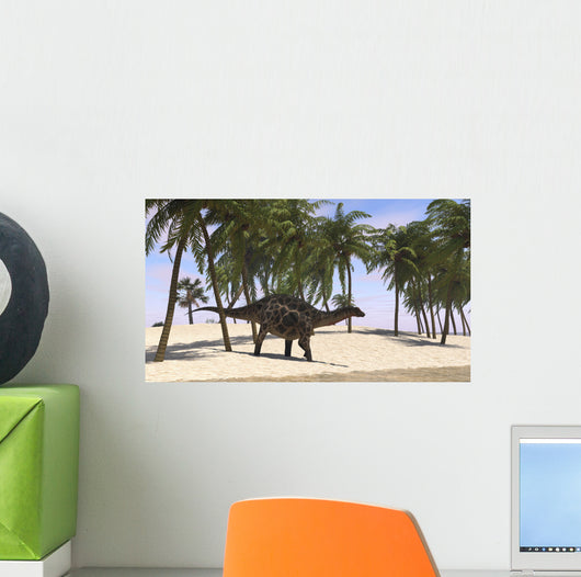 Dicraeosaurus Walking along Shoreline Wall Decal