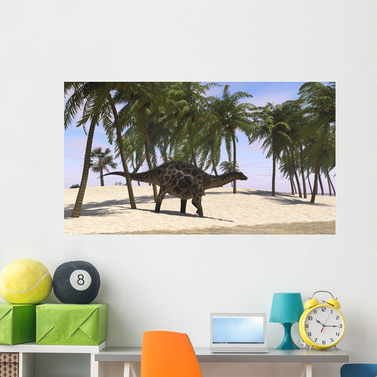Dicraeosaurus Walking along Shoreline Wall Decal