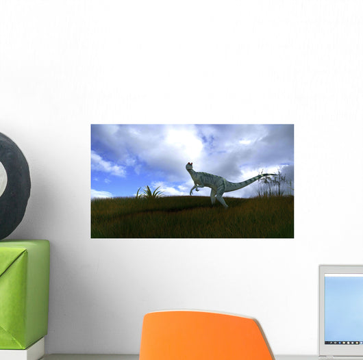 Dilophosaurus Grassy Field Wall Decal