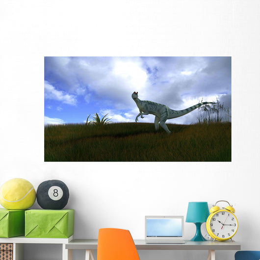 Dilophosaurus Grassy Field Wall Decal