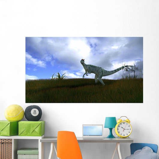 Dilophosaurus Grassy Field Wall Decal