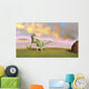 Dilophosaurus Hunting Open Field Wall Decal Design 2