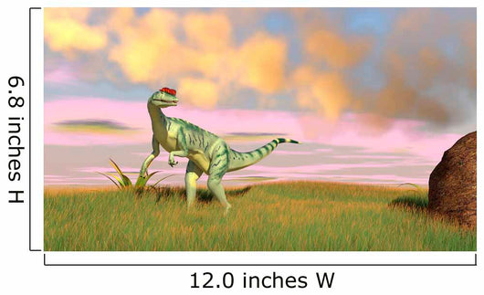 Dilophosaurus Hunting Open Field Wall Decal Design 2