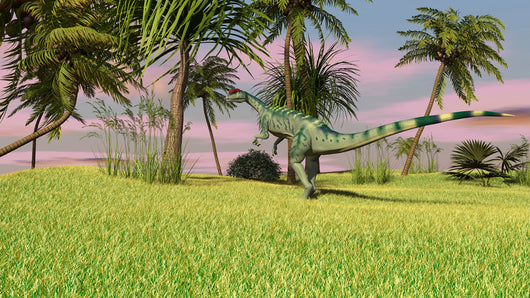 Dilophosaurus Hunting Open Field Wall Decal Design 1