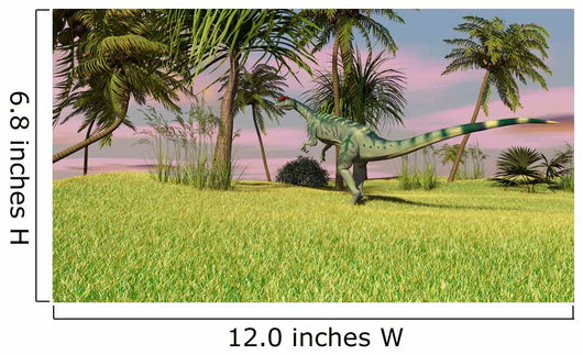 Dilophosaurus Hunting Open Field Wall Decal Design 1