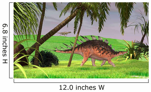 Kentrosaurus Walking through Field Wall Decal Design 2