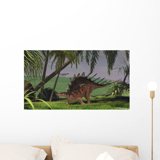 Kentrosaurus Walking through Field Wall Decal Design 1
