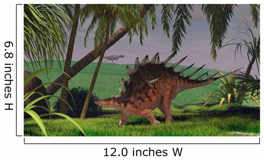 Kentrosaurus Walking through Field Wall Decal Design 1