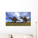 Two Spinosaurus Dinosaurs Hunting Wall Decal Design 2