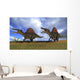 Two Spinosaurus Dinosaurs Hunting Wall Decal Design 2