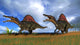 Two Spinosaurus Dinosaurs Hunting Wall Decal Design 2