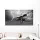 Utahraptor Running across Desert Wall Decal Design 2