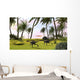 Two Gigantoraptors Running across Wall Decal Design 2