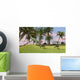 Dilophosaurus Chasing Two Gigantoraptors Wall Decal