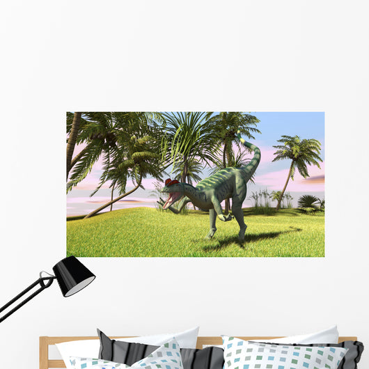 Dilophosaurus Hunting Field for Wall Decal Design 3