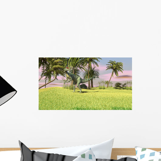 Dilophosaurus Hunting Field for Wall Decal Design 2