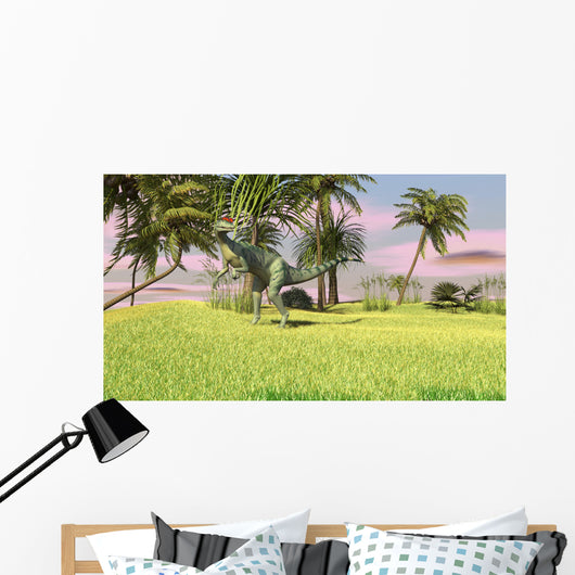 Dilophosaurus Hunting Field for Wall Decal Design 2