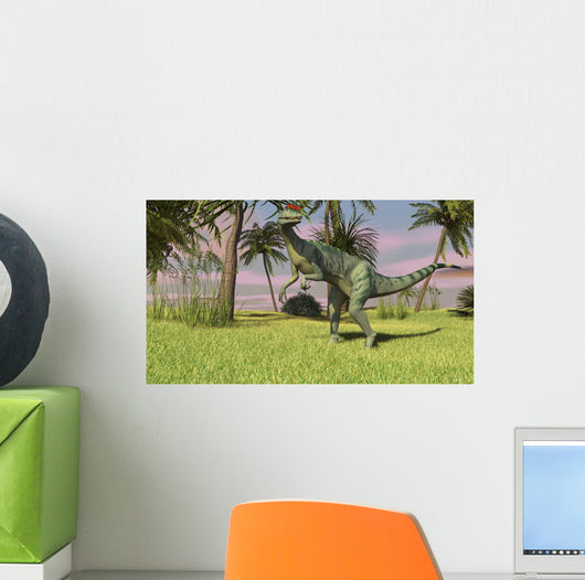 Dilophosaurus Hunting Field for Wall Decal Design 1