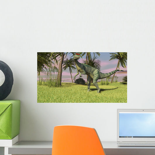 Dilophosaurus Hunting Field for Wall Decal Design 1