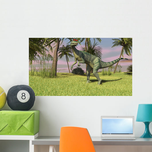 Dilophosaurus Hunting Field for Wall Decal Design 1