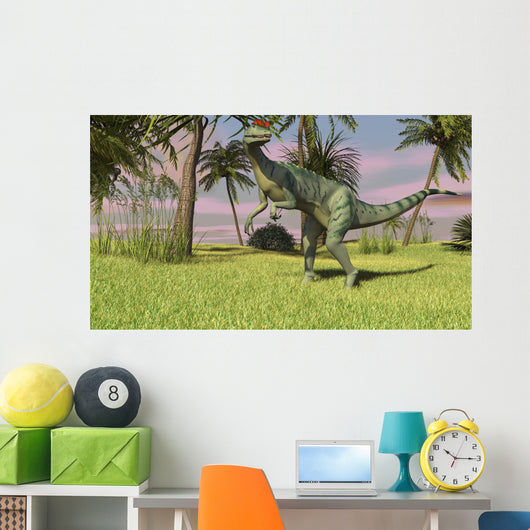 Dilophosaurus Hunting Field for Wall Decal Design 1