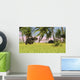 Triceratops Roaming Tropical Environment Wall Decal Design 4