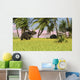 Triceratops Roaming Tropical Environment Wall Decal Design 4