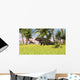 Triceratops Roaming Tropical Environment Wall Decal Design 3